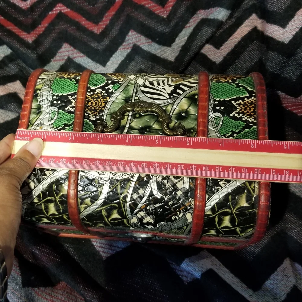 Decorative Zebra Wooden Jewelry Box large